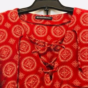 Brandy Melville Festival Crop Blouse